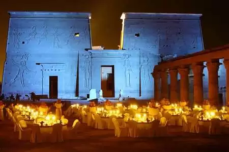 Private Sound and light show at philae temple